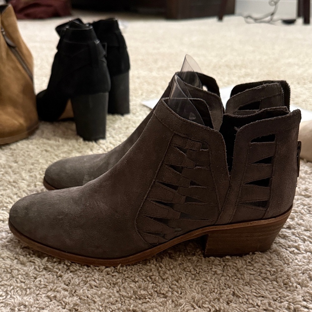 Vince camuto gray Ankle Boots